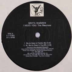 Nikita Warren : I Need You: The Remixes (12")