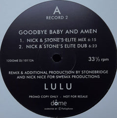 Lulu : Goodbye Baby And Amen (Remixes) (2x12", Promo)