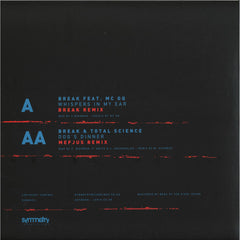 Break & Total Science : Whispers In My Ear (Break Remix) / Dog's Dinner (Mefjus Remix) (12", EP)