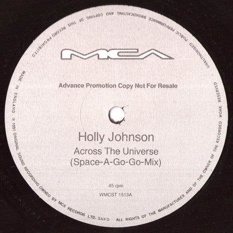 Holly Johnson : Across The Universe (12", Advance, Promo)