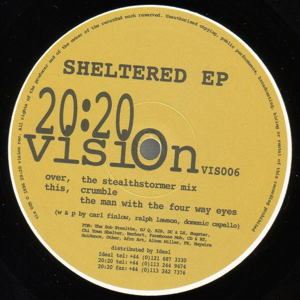 Carl A. Finlow, Ralph Lawson & Domenic Cappello : Sheltered EP (12", EP)