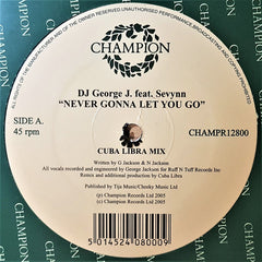 DJ George J : Never Gonna Let You Go (12")