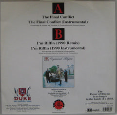 MC Duke & DJ Leader 1 : The Final Conflict / I'm Riffin' 1990 Remix (12")
