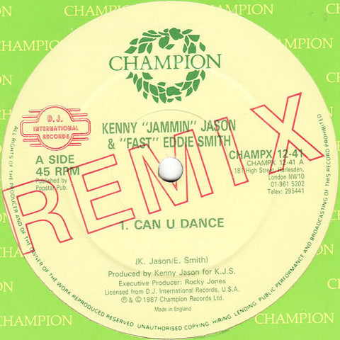 Kenny "Jammin" Jason & "Fast" Eddie Smith : Can U Dance (Remix) (12", Single)