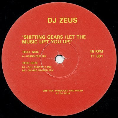 DJ Zeus : Shifting Gears (Let The Music Lift You Up) (12")