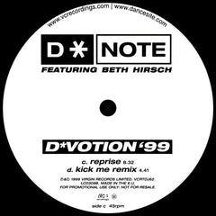 D*Note : D*Votion '99 (2x12", Promo)