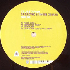 DJ Electric & Simone De Nauw : Sunline (12")