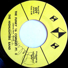 The Highlighters Band : Poppin' Pop Corn b/w The Funky Sixteen Corners (7", Single, RE)