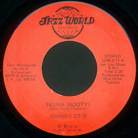 Johnny Otis : Skunk (Booty) (7", Single)