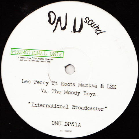 Lee Perry Ft Roots Manuva & LSK Vs. The Moody Boys : International Broadcaster (12", Promo)