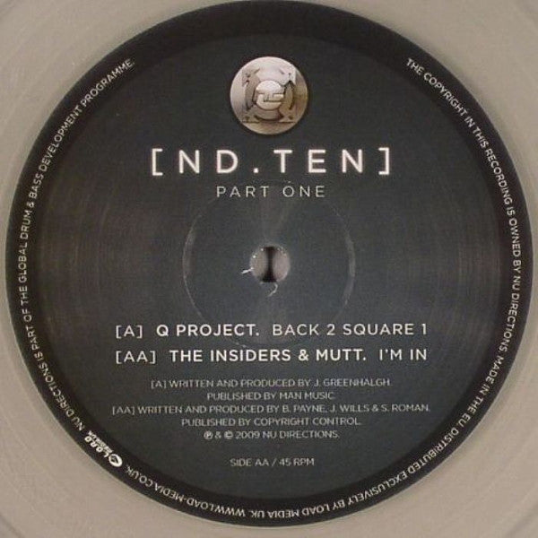 Q Project / The Insiders & Mutt : [ND.Ten] Part One (12", Cle)