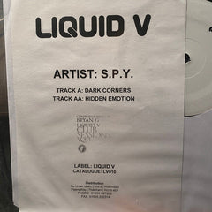 S.P.Y. : Dark Corner / Hidden Emotion (12", Promo, W/Lbl)