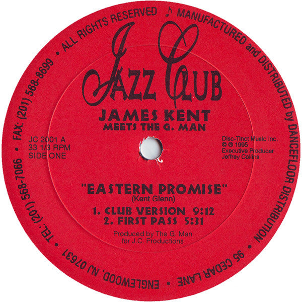 James Kent Meets G. Man : Eastern Promise (2x12")