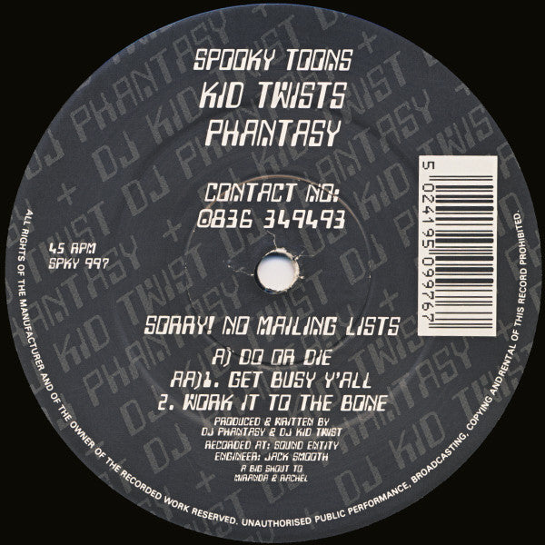 DJ Kid Twist / DJ Phantasy : Do Or Die (12")