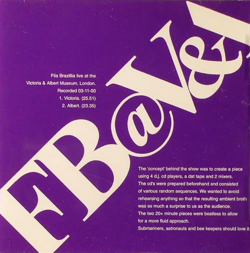 Fila Brazillia : FB@V&A (CD, Album)