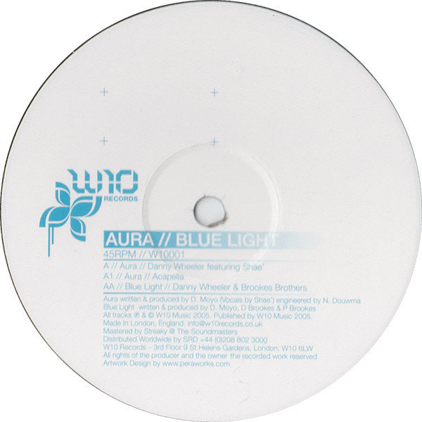 Danny Wheeler featuring Shae // Danny Wheeler & Brookes Brothers : Aura // Blue Light (12")
