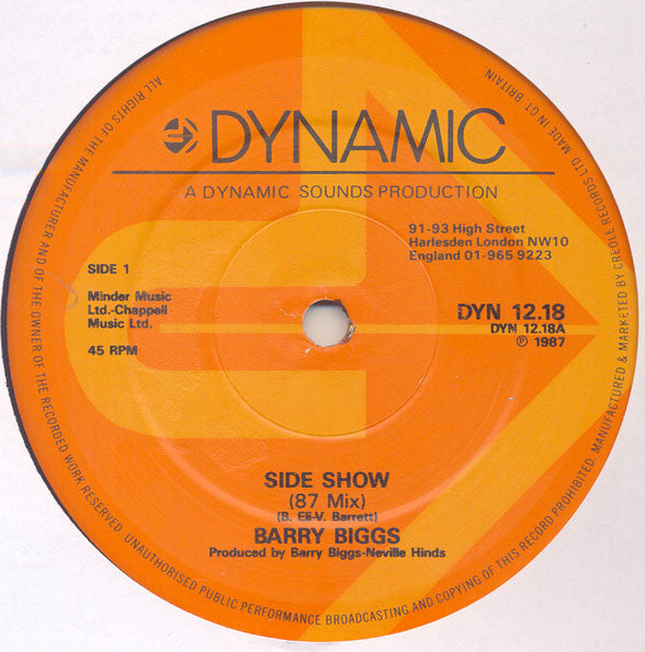 Barry Biggs : Side Show (87 Mix) (12")