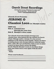 Jerome O : Classico Loco (12", W/Lbl)