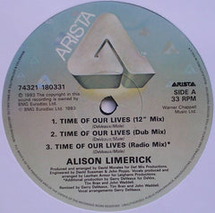 Alison Limerick : Time Of Our Lives (12")