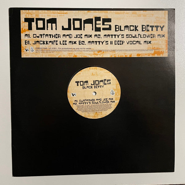 Tom Jones : Black Betty (Remixes) (12", Promo)