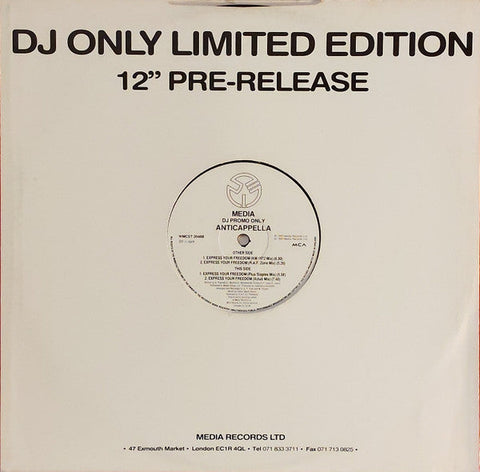Anticappella : Express Your Freedom (12", Promo)