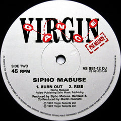 Sipho Mabuse : Burn Out (12", Promo)