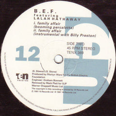 British Electric Foundation Featuring Lalah Hathaway : Family Affair (12", Single)