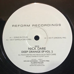 Nick Dare : Deep Orange EP Vol.2 (12", EP)