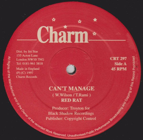Red Rat / Goofy : Can"t Manage / Bad Man Crew (12")