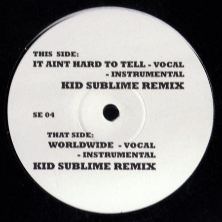 Nas / Royal Flush : It Aint Hard To Tell (Kid Sublime Remix) / Worldwide (Kid Sublime Remix) (12", P/Unofficial, W/Lbl)