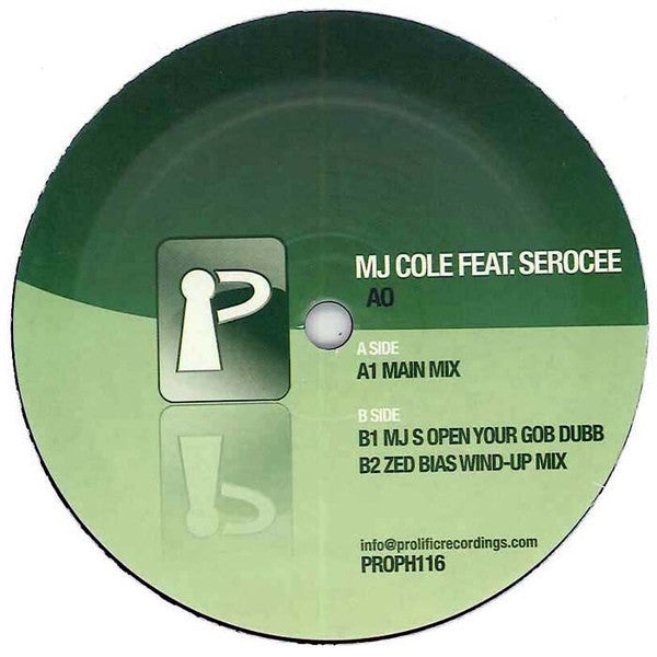 MJ Cole Feat. Serocee : AO (12")