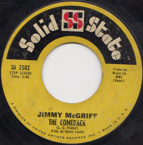 Jimmy McGriff : The Comeback / Cherry (7")