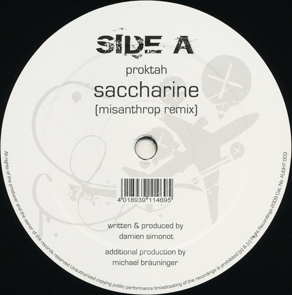 Proktah / Lost Sequence : Saccharine (Misanthrop Remix) / Full Metal Planet (12")