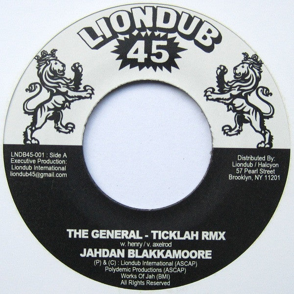 Jahdan Blakkamoore / Ticklah Vs. Victor Rice : The General (Ticklah Remix) / Elimination Game (7")