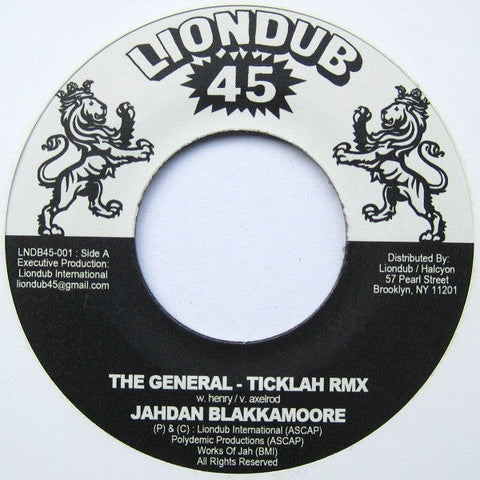 Jahdan Blakkamoore / Ticklah Vs. Victor Rice : The General (Ticklah Remix) / Elimination Game (7")