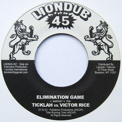 Jahdan Blakkamoore / Ticklah Vs. Victor Rice : The General (Ticklah Remix) / Elimination Game (7")