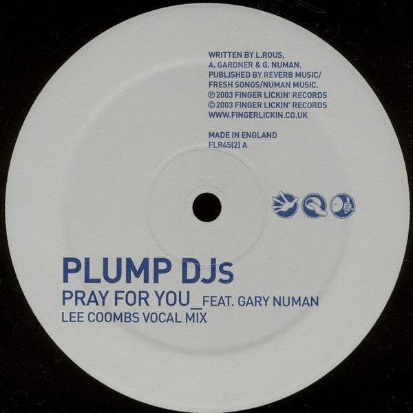 Plump DJs Feat Gary Numan : Pray For You (Lee Coombs Remixes) (12")