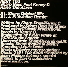 Sharp Boys* Feat. Kenny C : Raise The Alarm (Sharp / JP Aviance Mixes) (12")
