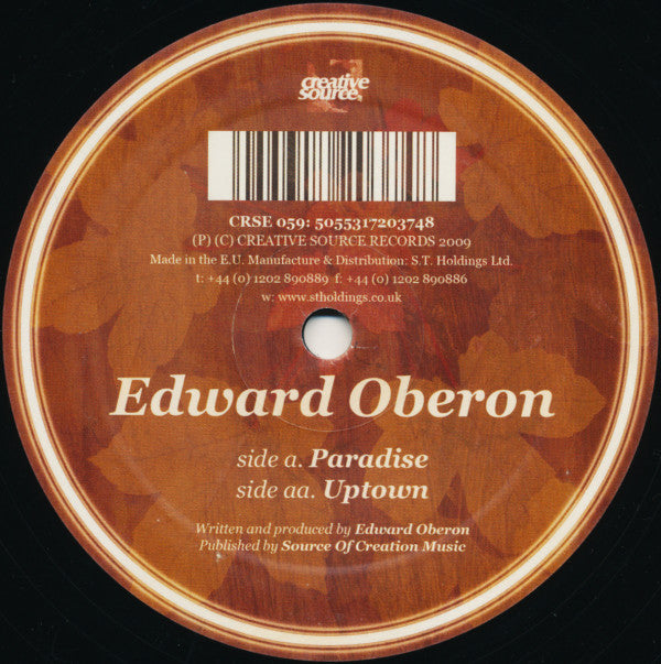 Edward Oberon : Paradise / Uptown (12")