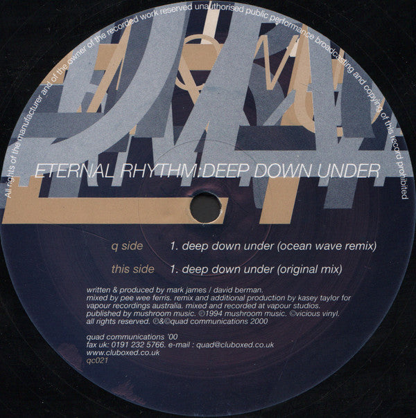 Eternal Rhythm : Deep Down Under (12")