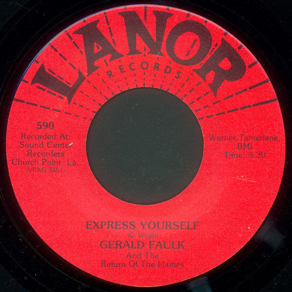 Gerald Faulk And The Return Of The Flames : Express Yourself / I Want You Back (7")