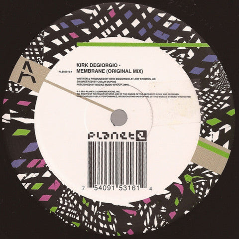 Kirk Degiorgio : Membrane (12")