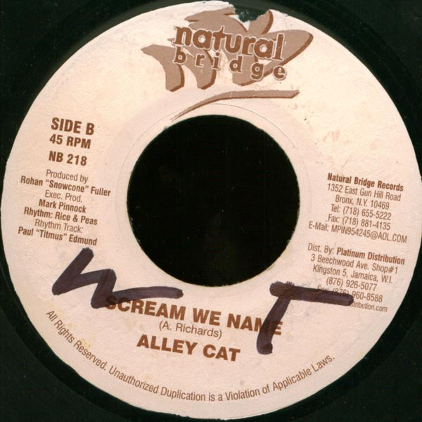 Assasin* Feat. Sugar Slick / Alley Cat (4) : Dedicated To The World / Scream My Name (7")