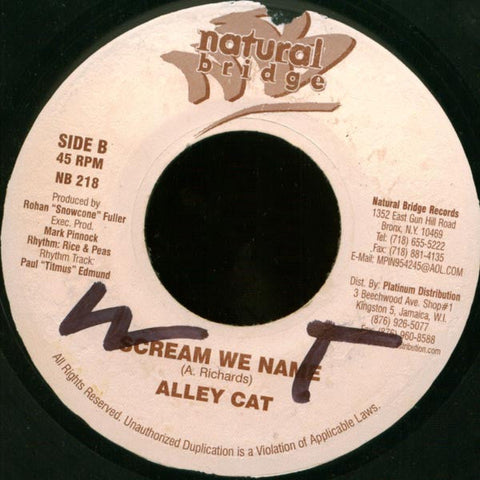 Assasin* Feat. Sugar Slick / Alley Cat (4) : Dedicated To The World / Scream My Name (7")