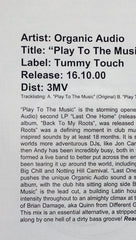 Organic Audio : Play To The Music (12", Promo)