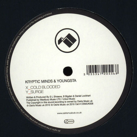 Kryptic Minds & Youngsta : Cold Blooded / Surge (12")