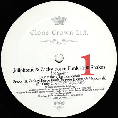 Jellphonic & Zackey Force Funk : 100 Snakes (12")