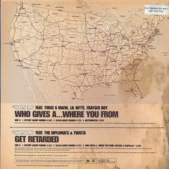 DJ Kay Slay Feat. Three 6 Mafia, Lil' Wyte, Frayser Boy : Who Gives A... Where You From / Retarded (12", Single)