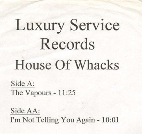 House Of Whacks : The Vapours / I'm Not Telling You Again (12", W/Lbl, Sta)