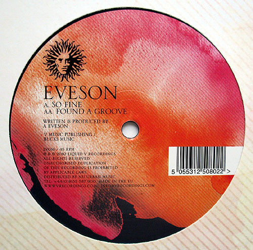 Eveson : So Fine / Found A Groove (12")